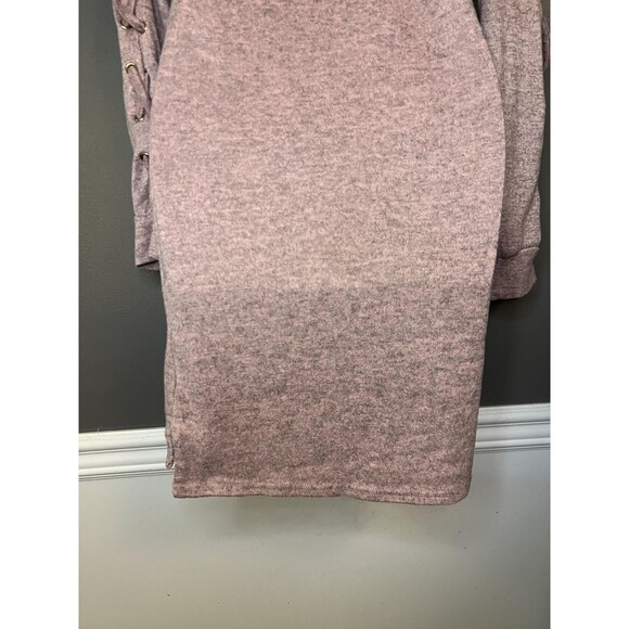 Love New York Hoodie Dress Womens Small Pink Brooklyn Athletics NYC Lace Up - Picture 5 of 10